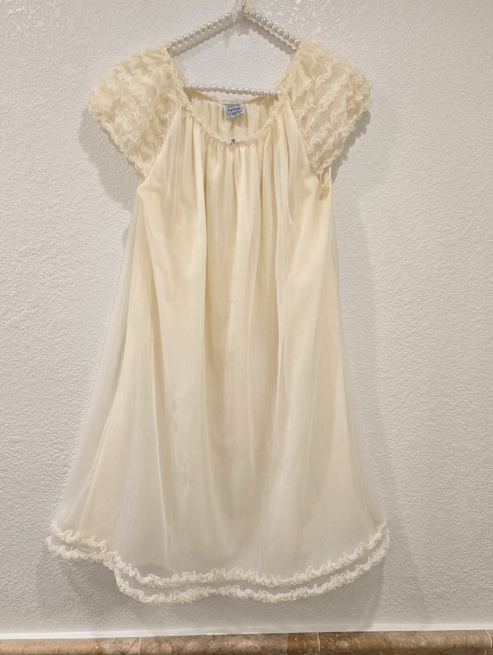 vintage St Michael nylon nightgown 60s 70s